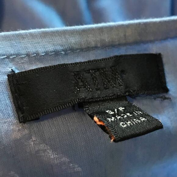 ATM Anthony Thomas Melillo Blue Crinkle Cotton Dress - Picture 10 of 11